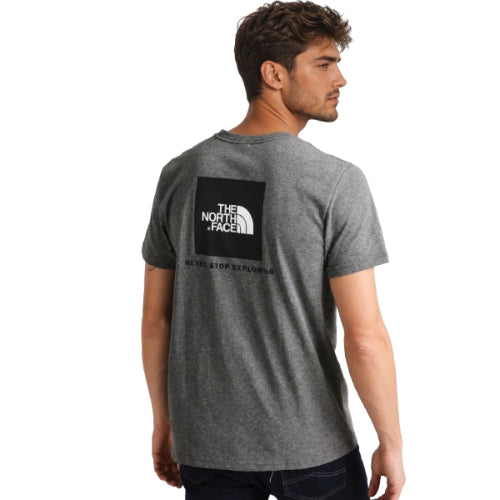 The North Face Redbox Tee – Medium Grey Heat - Maat L