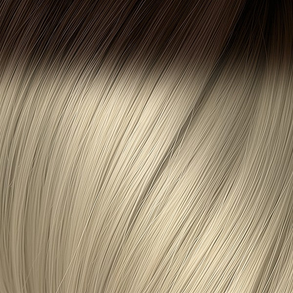 Seiseta Keratine Fusion – 8/1004R Natuurlijk donkerblond / Ultralicht platinablond Rooted