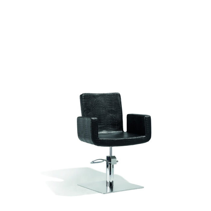 Sibel Cutting Chair Attractio w/ Square Base Croco Black