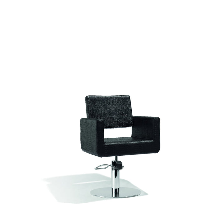 Sibel Cutting Chair Felicitas w/ Round Base Croco Black