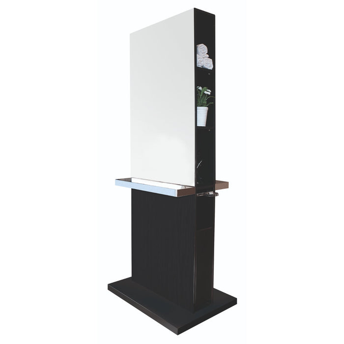 Sibel Working Station Reflexio Black/Mirror Double Sided