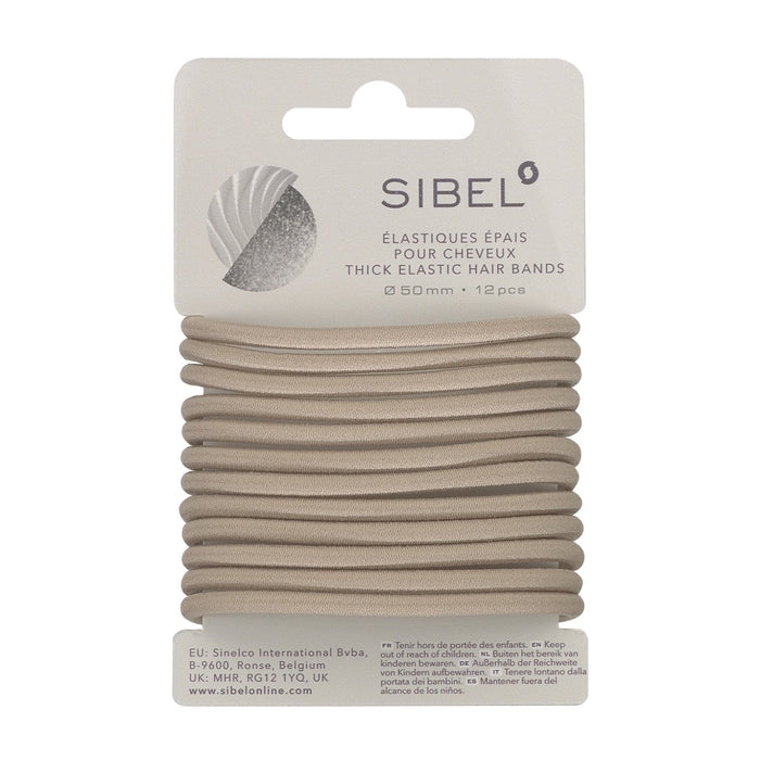 Sibel Elastische Haarbandjes Blond Dik 12 stuks