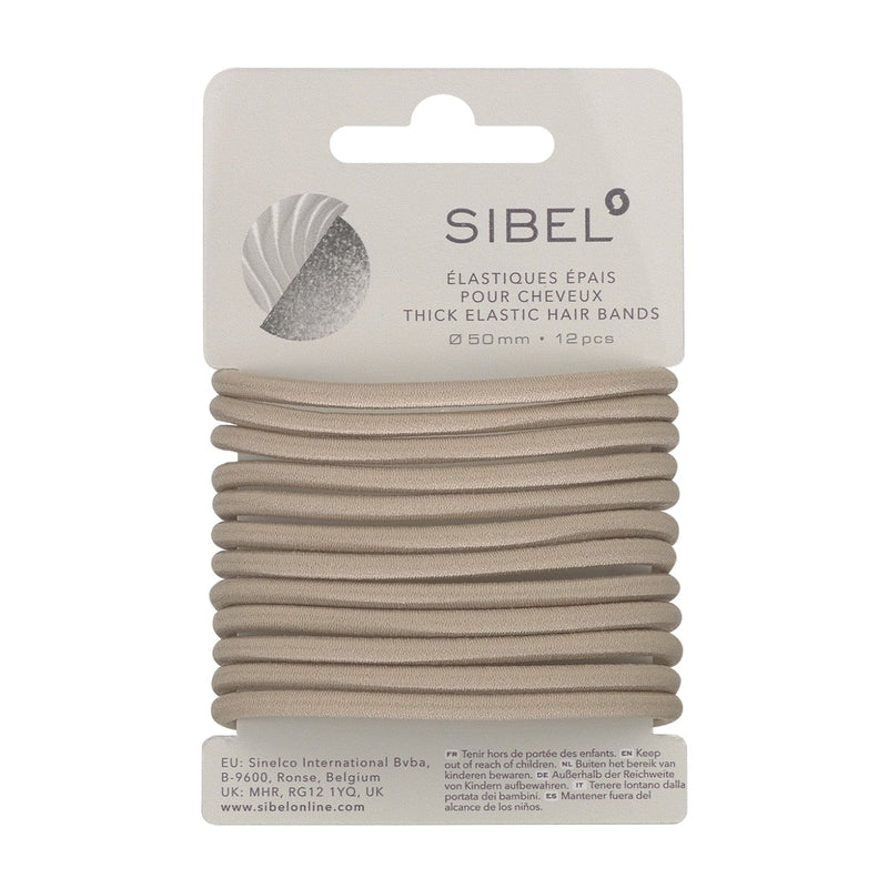 Sibel Elastische Haarbandjes Blond Dik 12 stuks
