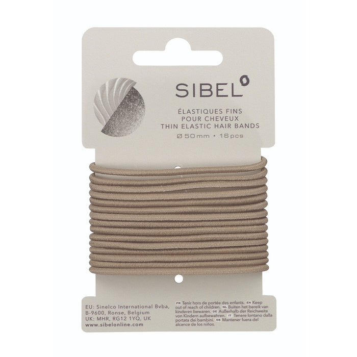 Sibel Elastische Haarbandjes Blond Dun 16 stuks