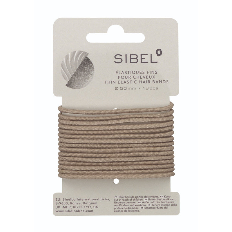 Sibel Elastische Haarbandjes Blond Dun 16 stuks