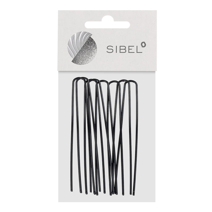 Sibel Fijne gegolfde Spelden Suzon Zwart 8,2cm 8 stuks