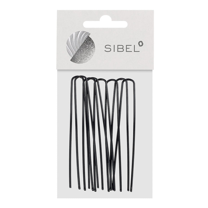 Sibel Fijne gegolfde Spelden Suzon Zwart 8,2cm 8 stuks