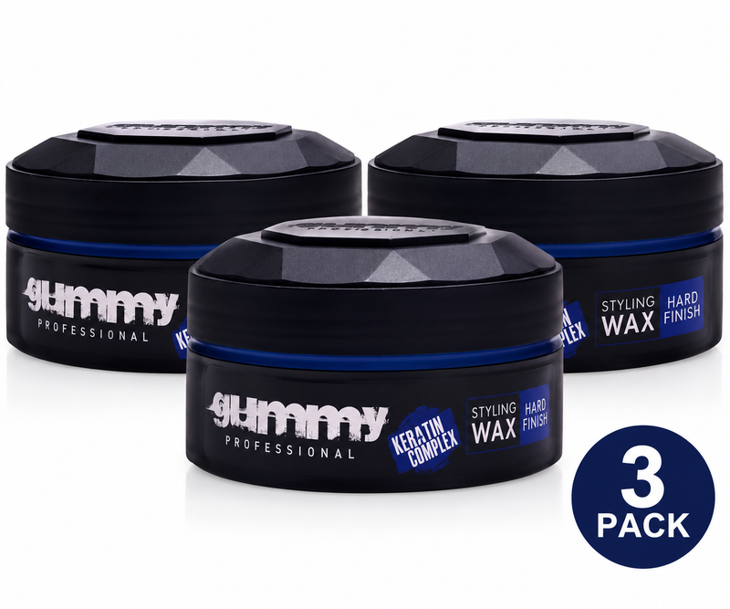 Gummy Styling Wax Hard Finish 150ml (3 Pack)