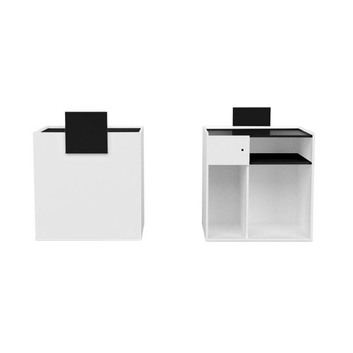 BarbierPro – Houten Receptiebalie Wit - Decor In Wit
