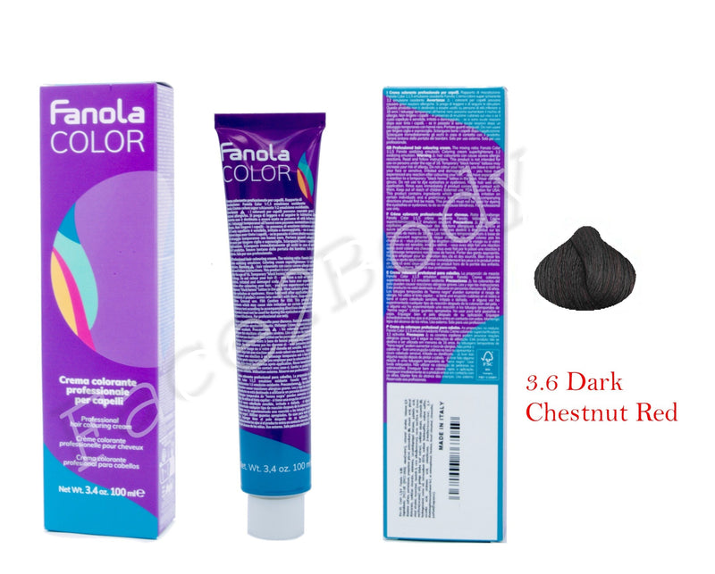 Fanola Cream Color 100ml - 3.6 - Rood donkerbruin