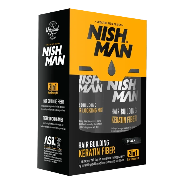 Nishman - Hair Bulding Keratin Fiber Dark Brown 21 g