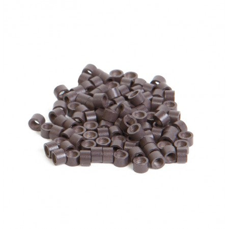 Seiseta Brown Aluminium microringen met siliconen 150 stuks