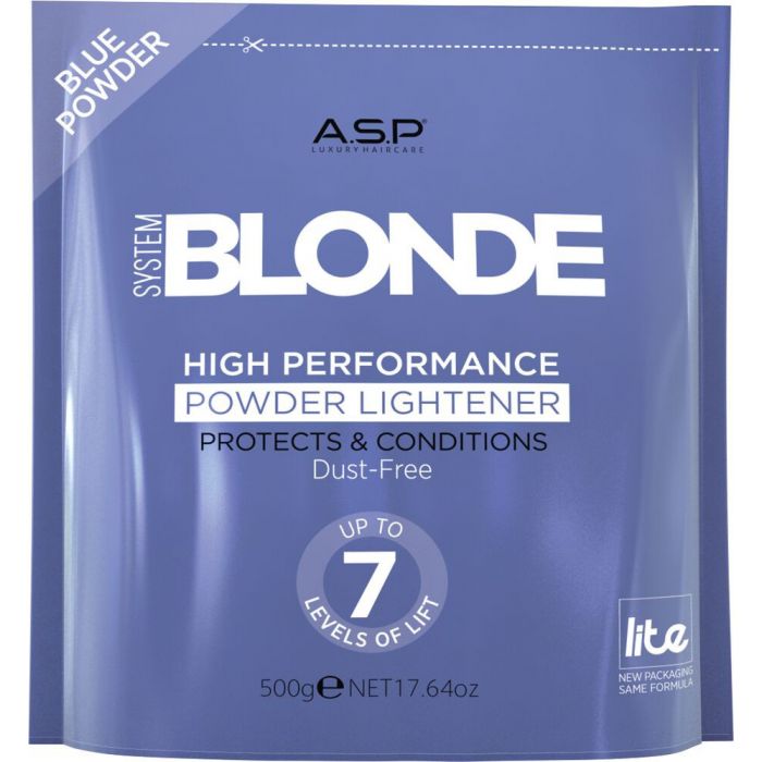 Asp System Blonde 7 Level Blue Powder Lightener 500g Kappersmagazijnnl 5437