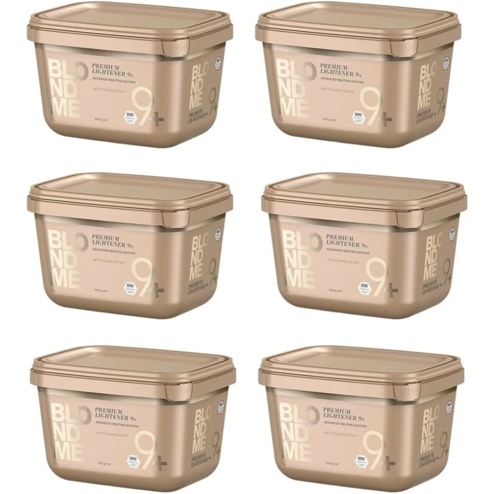 61ubuQDXAgL._AC_SL1080_ Schwarzkopf Professional - Blond Me Ppl9+ poeder Comp. Premium 450 g Lightener 9+ - 6 stuks - Afbeelding 1