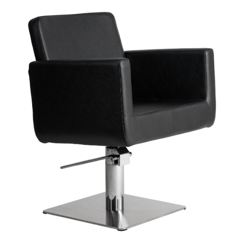 RZYW009.A12 BarbierPro - Chic Q - Zwarte Vierkante Voet Styling Stoel - Afbeelding 1